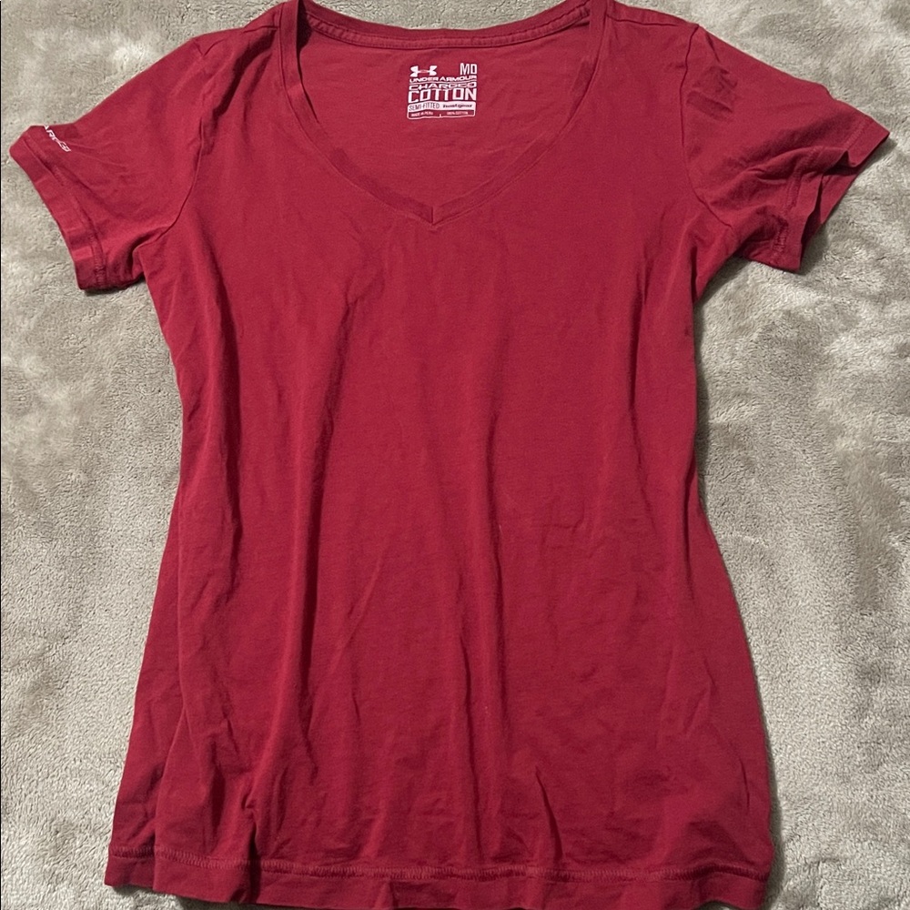 Under Armour Women's Crimson V-Neck Tee